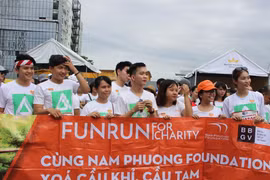 Chương trình chạy bộ Fun run với những mục đích tốt đẹp. (Ảnh: Xuân Dự/TTXVN)