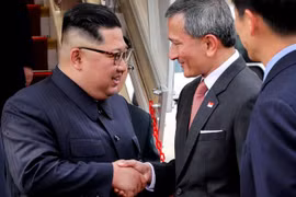 Nhà lãnh đạo Triều Tiên Kim Jong-un đến Singapore. (Nguồn: cnn.com)