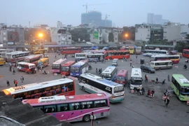Bến xe Giáp Bát. (Ảnh: Huy Hùng/TTXVN)