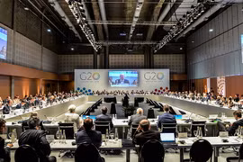 Toàn cảnh lễ khai mạc hội nghị bộ trưởng tài chính G20. (Nguồn: AFP/TTXVN)