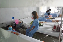 5 bệnh nhân có dấu hiệu nhiễm cúm cuối cùng đang được cách ly điều trị. (Ảnh: Đinh Hằng/TTXVN)