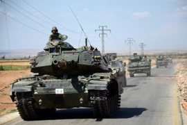 Ảnh tư liệu: Binh sỹ Thổ Nhĩ Kỳ tại làng al-Waqf thuộc Syria, cách thị trấn biên giới al-Rai khoảng 3km về phía nam hồi tháng 9/2016. (Nguồn: AFP/ TTXVN)