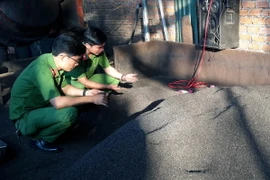 Càphê bẩn chế biến tại cơ sở của bà Nguyễn Thị Thanh Loan bị cơ quan chức năng tỉnh Đắk Nông bắt quả tang. (Nguồn: TTXVN phát)