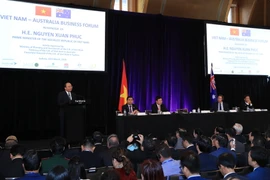 Thủ tướng Nguyễn Xuân Phúc phát biểu tại diễn đàn. (Ảnh: Thống Nhất/TTXVN)