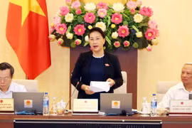 Chủ tịch Quốc hội Nguyễn Thị Kim Ngân chủ trì và phát biểu khai mạc Phiên họp thứ 27 của Ủy ban Thường vụ Quốc hội khóa XIV. (Ảnh: Trọng Đức/TTXVN)