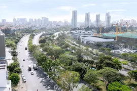 Đại lộ Nguyễn Văn Linh cạnh Khu đô thị Phú Mỹ Hưng, quận 7. Ảnh minh họa. (Ảnh: Quang Nhựt/TTXVN)