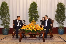 Quang cảnh buổi tiếp. (Ảnh: Thanh Vũ/TTXVN)