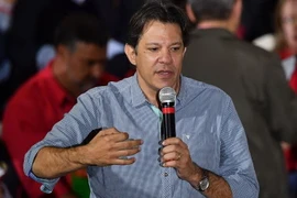Ông Fernando Haddad phát biểu tại một sự kiện ở Sao Paulo, Brazil ngày 4/8. (Nguồn: AFP/TTXVN)