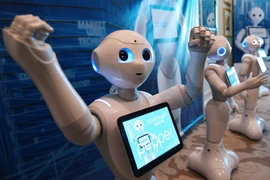 Robot Pepper của hãng Softbank Robotics trưng bày tại Triển lãm CES ở Las Vegas, Mỹ ngày 11/1. (Nguồn: AFP/TTXVN)