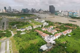 Dự án 4 tuyến đường chính trong Khu đô thị mới Thủ Thiêm. (Ảnh: Quang Nhựt/TTXVN)