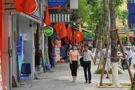 Phố đi bộ Đinh Tiên Hoàng, Hà Nội. (Ảnh: Minh Đức/TTXVN)