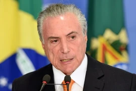 Tổng thống Michel Temer tại một sự kiện ở Brasilia. (Nguồn: AFP/TTXVN)