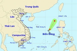 Vị trí vùng áp thấp. (Nguồn: nchmf.gov.vn)