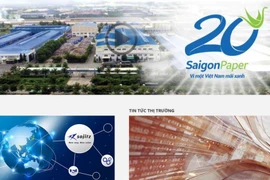Website của Công ty cổ phần Giấy Sài Gòn. (Nguồn: saigonpaper.com)