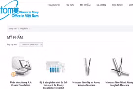 Trang web giới thiệu sản phẩm của Atomy. (Nguồn: http://atomyoffice.com)
