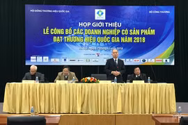 ÔNg Vũ Bá Phú, Cục trưởng Cục Xúc tiến thương mại đang phát biểu ý kiến. (Ảnh: Đức Duy/Vietnam+)