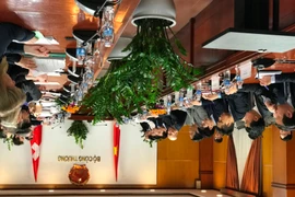 Bộ trưởng Trần Tuấn Anh hội đàm với Bộ trưởng môi trường, giao thông, năng lượng và truyền thông Thụy sỹ. (Ảnh: Đức Duy/Vietnam+)
