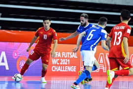 Thất bại đậm với tỷ số 1-9 trước Brazil không phải điều quá tồi tệ với đội tuyển futsal Việt Nam. (Ảnh: VFF) 