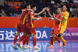 Đội tuyển futsal Việt Nam chỉ thua tối thiểu 2-3 Nga ở vòng 1/8 FIFA Futsal World Cup 2021 vừa diễn ra tối nay (22/9). (Ảnh: Getty Images) 