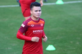 Đội tuyển Việt Nam đã chốt danh sách 25 cầu thủ đối đầu với Saudi Arabia ở vòng loại cuối cùng World Cup 2022. (Ảnh: PV/Vietnam+)