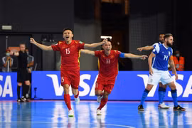 Khổng Đình Hùng ghi bàn thắng duy nhất cho đội tuyển Việt Nam trước Brazil. (Ảnh: Getty Images) 