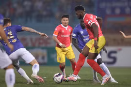 Hà Nội FC bị Hồng Lĩnh Hà Tĩnh cầm hòa. (Ảnh: PV/Vietnam+) 