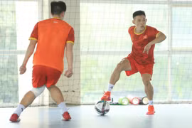 Đội tuyển futsal Việt Nam đặt mục tiêu vào vòng 1/8 tại FIFA Futsal World Cup 2021. (Ảnh: VFF) 
