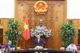 Thủ tướng Nguyễn Xuân Phúc chủ trì phiên họp. (Ảnh: Thống Nhất/TTXVN)