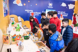 Học sinh trải nghiệm trường Mầm non Vinschool Star City Thanh Hóa. (Nguồn: Vingroup)