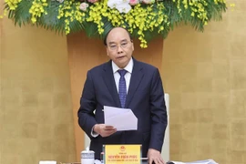 Thủ tướng Nguyễn Xuân Phúc, Chủ tịch Ủy ban quốc gia về Chính phủ điện tử, phát biểu. (Ảnh: Thống Nhất/TTXVN)