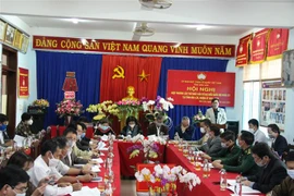 Hội nghị hiệp thương lần thứ nhất chuẩn bị cho bầu cử Quốc hội khóa XV và đại biểu Hội đồng Nhân dân tỉnh Đắk Lắk khóa X, nhiệm kỳ 2021-2026. (Ảnh: TTXVN phát)