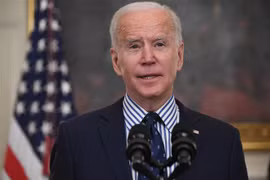 Tổng thống Mỹ Joe Biden phát biểu tại Nhà Trắng. (Ảnh: AFP/TTXVN)