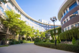 Khu phức hợp FPT Complex xây dựng trên tổng diện tích hơn 5,9 ha trong Khu đô thị Công nghệ FPT Đà Nẵng (phường Hòa Hải, quận Ngũ Hành Sơn, Đà Nẵng). (Ảnh: Minh Sơn/Vietnam+)