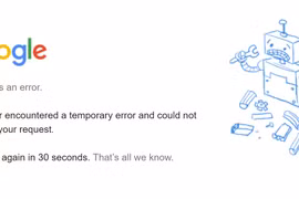 Nhiều người gặp lỗi 502 khi truy cập Google.com sáng nay. (Ảnh chụp màn hình)