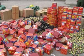 Tang vật pháo nổ Trung Quốc bị lực lượng chức năng thu giữ. Ảnh minh họa. (Nguồn: baoquangninh.com.vn)