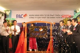 Lễ khai trương Công ty Cho thuê tài chính BLC. (Ảnh: Hà Huy Hiệp/Vietnam+)