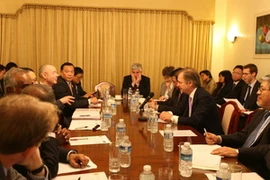 Các đại biểu tham dự phiên khai mạc Diễn đàn Đông Nam Á ở Sứ quán Việt Nam tại Anh. (Ảnh: Lê Phương/Vietnam+)