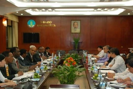 Toàn cảnh cuộc hội đàm. (Ảnh: CTV/Vietnam+)