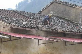 Hậu quả trận mưa đá tại Mường Khương rạng sáng 27/3. (Nguồn: TTXVN)