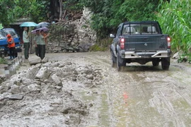 Những trận mưa lớn đã gây sạt lở đất tại nhiều nơi ở Trung Quốc. (Nguồn: THX/TTXVN)