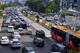 Giao thông tại Jakarta. (Ảnh: Trần Hiệp/Vietnam+)