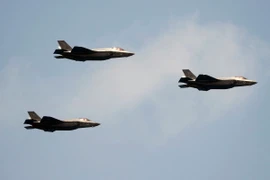 Máy bay chiến đấu F-35 của không quân Israel tại triển lãm hàng không ở Tel Aviv, Israel. (Ảnh: AFP/TTXVN)