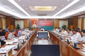 Từ ngày 13 - 14/7/2022, tại Hà Nội, Uỷ ban Kiểm tra Trung ương họp kỳ thứ 17. Đồng chí Trần Cẩm Tú, Uỷ viên Bộ Chính trị, Bí thư Trung ương Đảng, Chủ nhiệm Uỷ ban Kiểm tra Trung ương chủ trì Kỳ họp. Ảnh: Phương Hoa - TTXVN