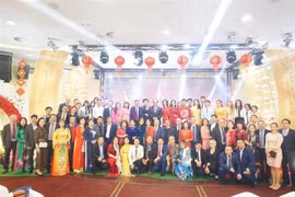Các đại biểu dự chương trình Xuân Quê hương 2022 tại Cộng hòa Séc, hồi tháng 1/2022. (Ảnh: Hồng Kỳ/TTXVN)