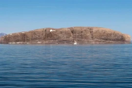 Đảo Hans nằm giữa đảo Ellesmere của Canada và đảo quốc Greenland - một phần của Vương quốc Đan Mạch. (Ảnh: Sky News/TTXVN)