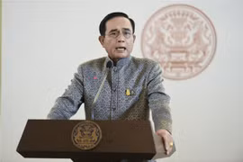 Thủ tướng Thái Lan Prayut Chan-o-cha phát biểu tại Bangkok. (Ảnh: AFP/TTXVN)
