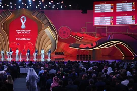 Toàn cảnh lễ bốc thăm chia bảng vòng chung kết World Cup 2022 tại thủ đô Doha (Qatar), ngày 1/4/2022. (Ảnh: AFP/TTXVN)