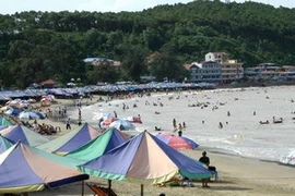 Một góc bãi tắm 2 Đồ Sơn. (Ảnh: Thái Bình/TTXVN)