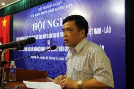 Ông Huỳnh Thanh Điền, Phó Chủ tịch Ủy ban Nhân dân tỉnh Nghệ An, phát biểu tại Hội nghị. (Ảnh: Bích Huệ/TTXVN)