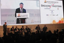 Ông Lê Minh Hưng phát biểu tại lễ khai mạc Hội nghị thượng đỉnh Ngân hàng châu Á 2016. (Ảnh: Trần Việt/TTXVN)